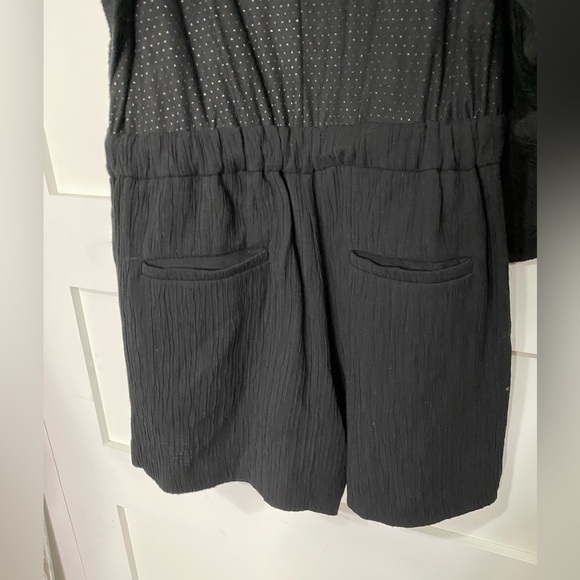 Elevenses Layered Ruffled Romper in Black Size Small - Picture 9 of 14
